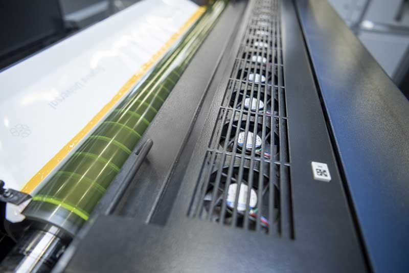Heidelberg press at W. O. Jones commercial printers in Llangefni